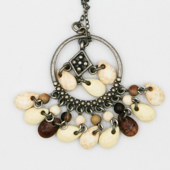 Brown White Necklace - Picture 1 of 5